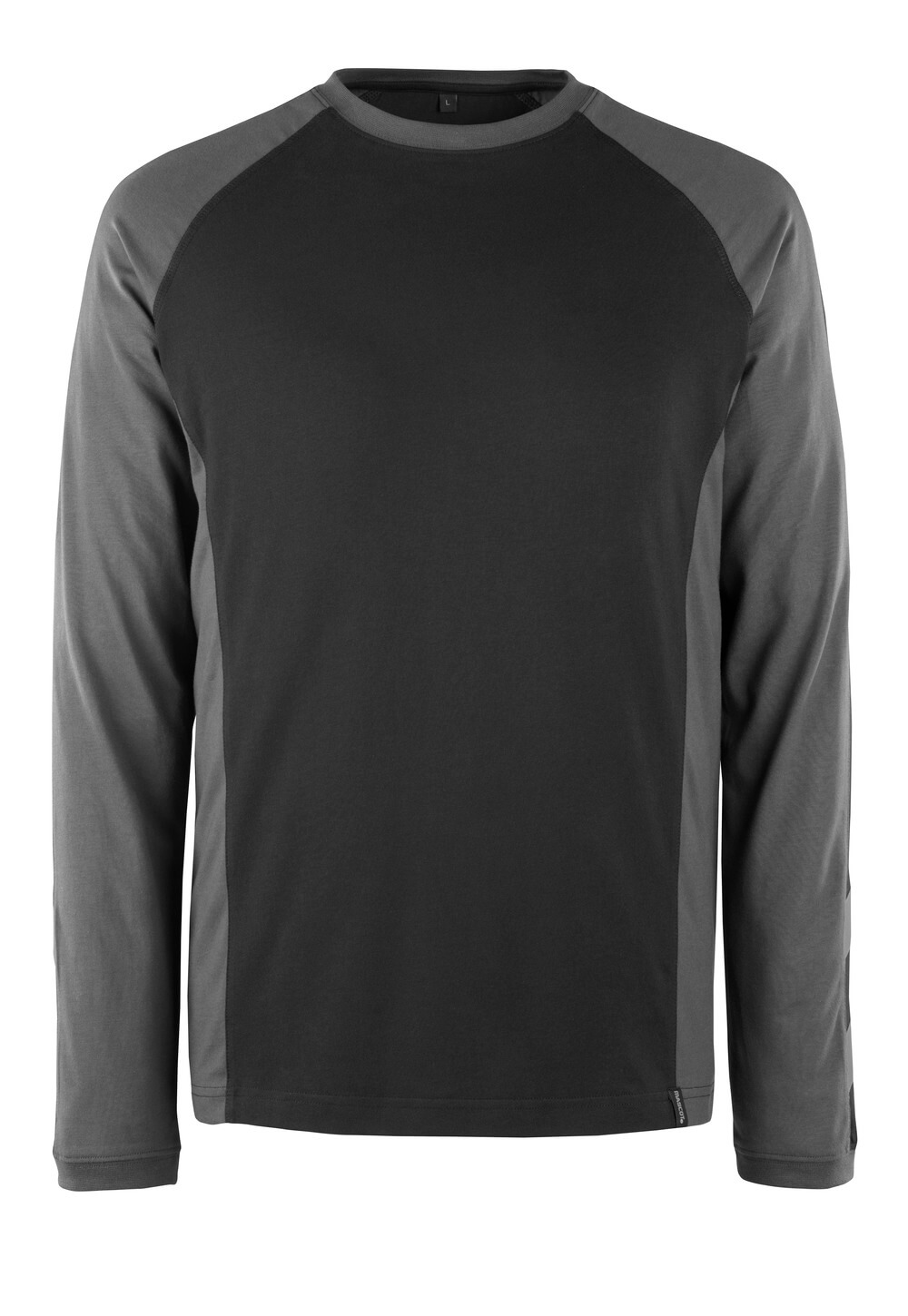MASCOT® Bielefeld UNIQUE Langarmshirt in Schwarz/Dunkelanthrazit, langärmliges Arbeitsshirt in Größe 2XL für professionelle Arbeitsbekleidung