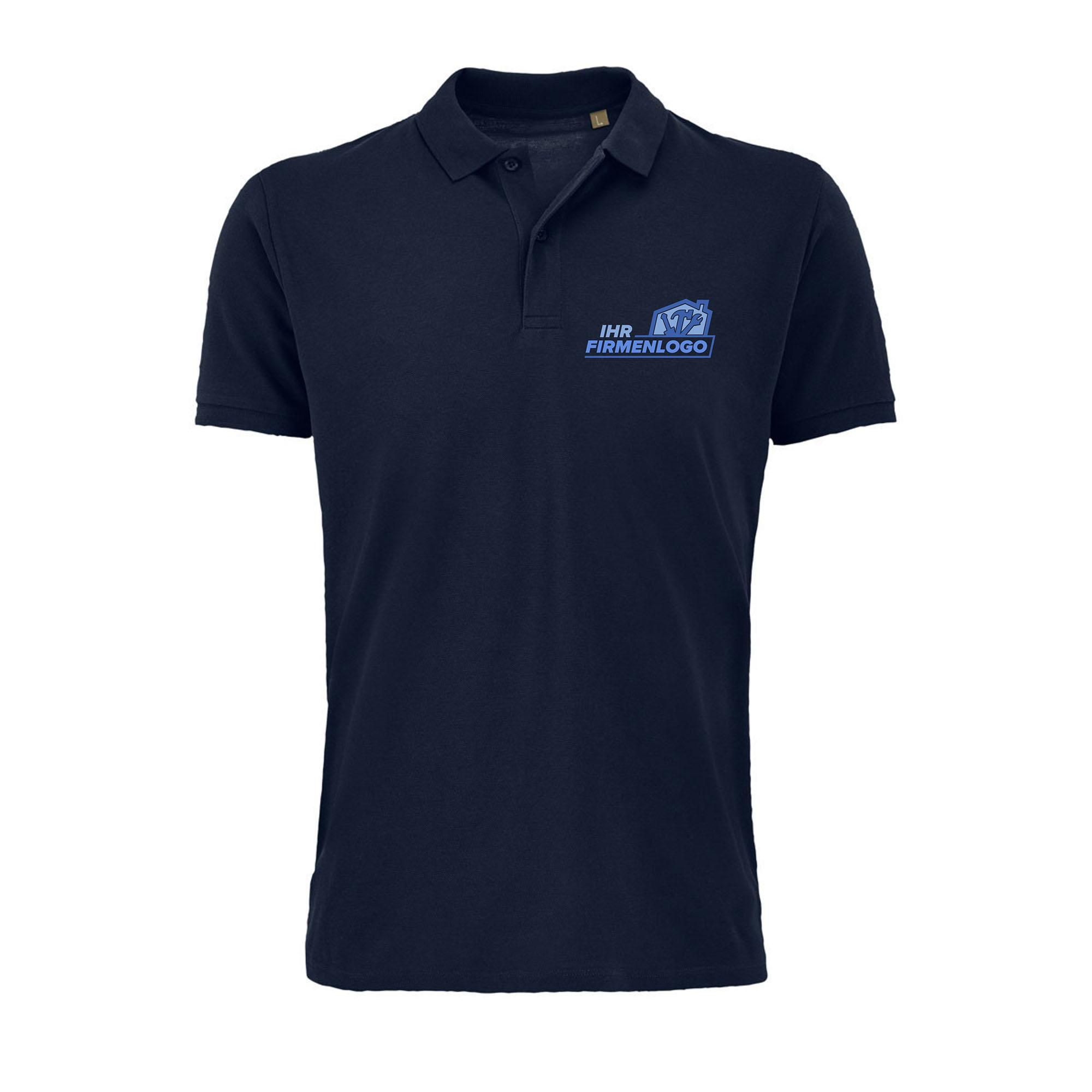 Schwarzes Handwerker Polo-Shirt mit individuellem Kundenlogo