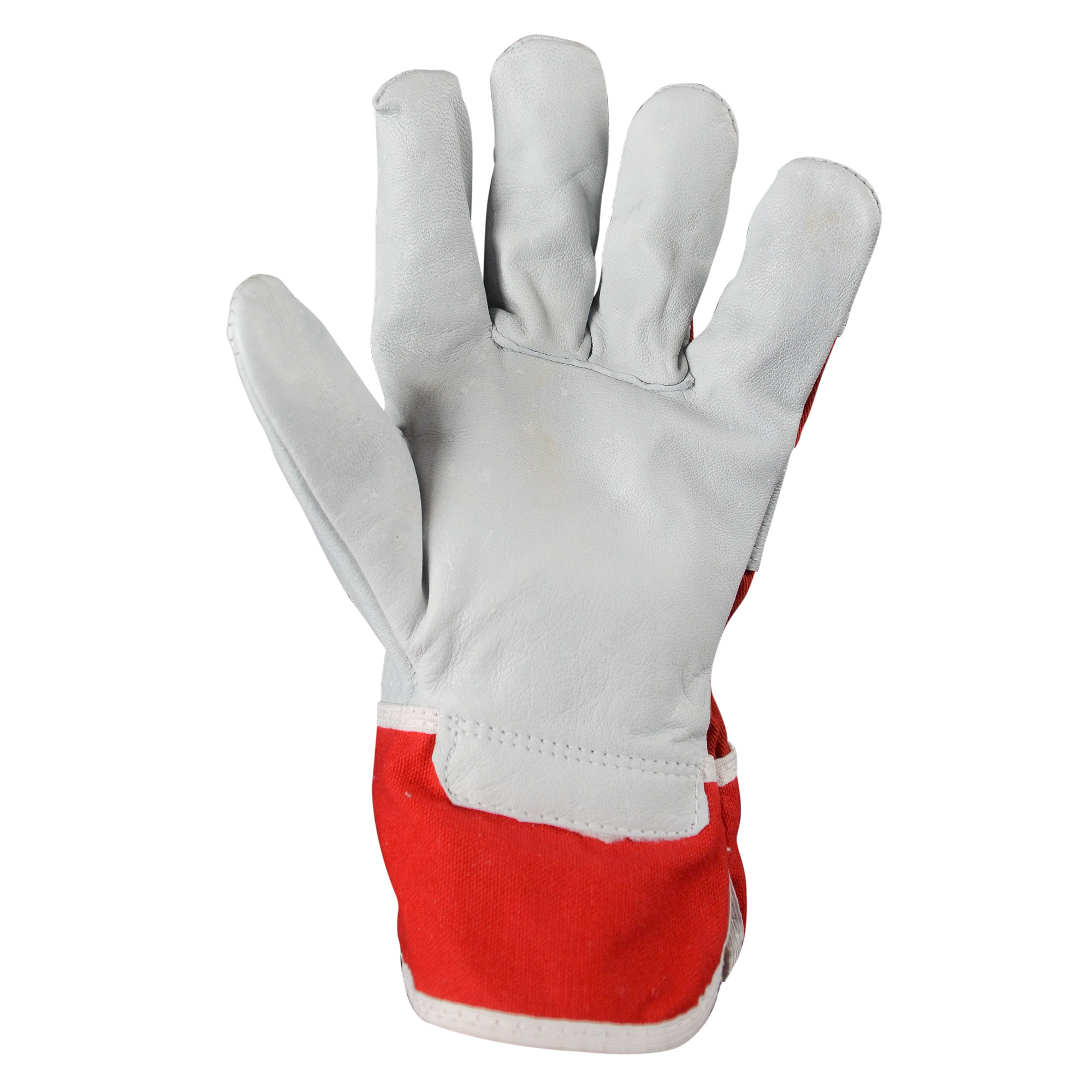 Arbeitshandschuh Vollleder Größe 10 rot/grau von Zero Dust