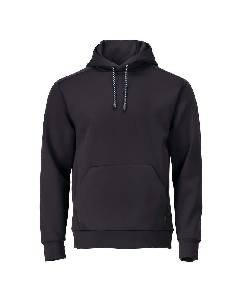 Schwarzes MASCOT® CUSTOMIZED Fleece Kapuzensweatshirt in Größe 2XL mit Kapuze, Kordelzug, Kängurutasche und wasserabweisender, schmutzabweisender Beschichtung aus recyceltem Polyester