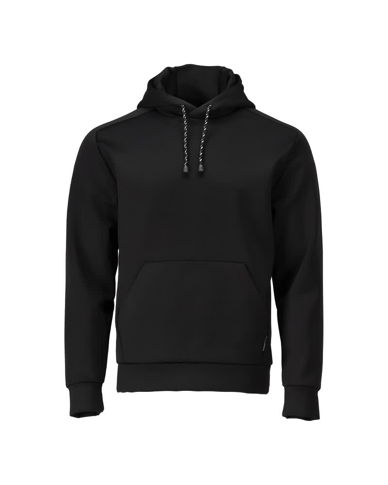 Schwarzes MASCOT® CUSTOMIZED Fleece Kapuzensweatshirt in Größe 2XL, Arbeitsbekleidung mit Kapuze, Kordelzug und Kängurutasche