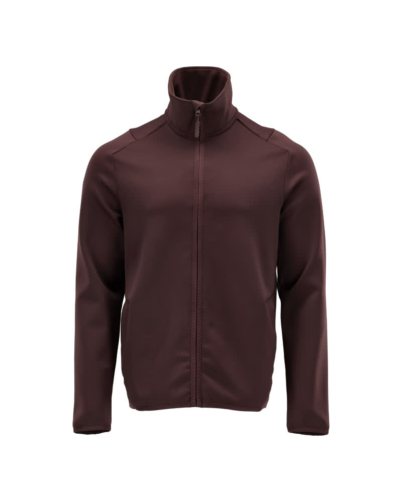 MASCOT® CUSTOMIZED Fleecejacke in Bordeaux, Größe 2XL, robuste Arbeitsbekleidung mit hohem Kragen und Frontreißverschluss
