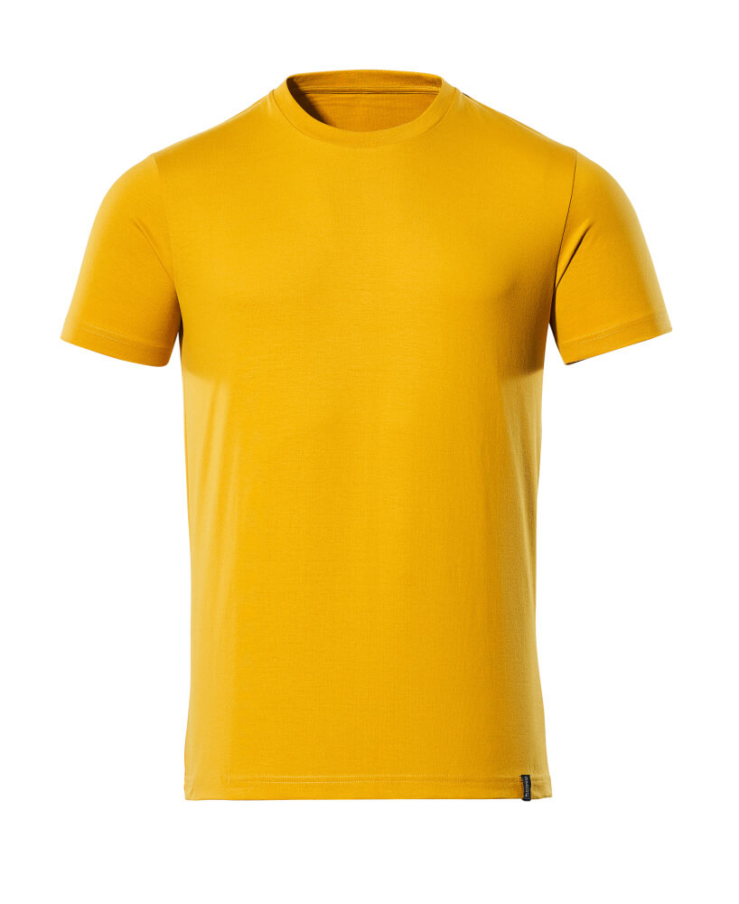 MASCOT® CROSSOVER T-Shirt in Currygelb, Größe 2XLONE, kurzärmliges Arbeits-T-Shirt für Beruf und Freizeit