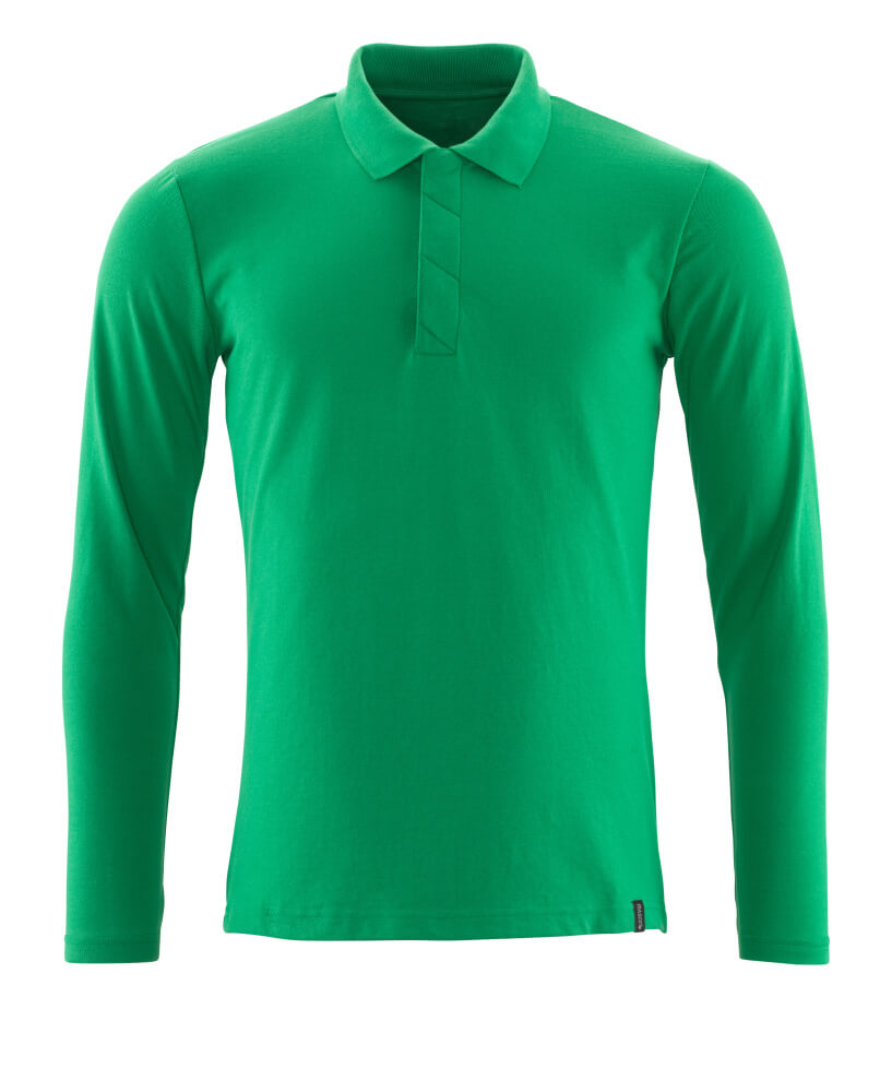 Grasgrünes MASCOT® CROSSOVER Langarm Polo-Shirt 2XLONE für professionelle Arbeitsbekleidung