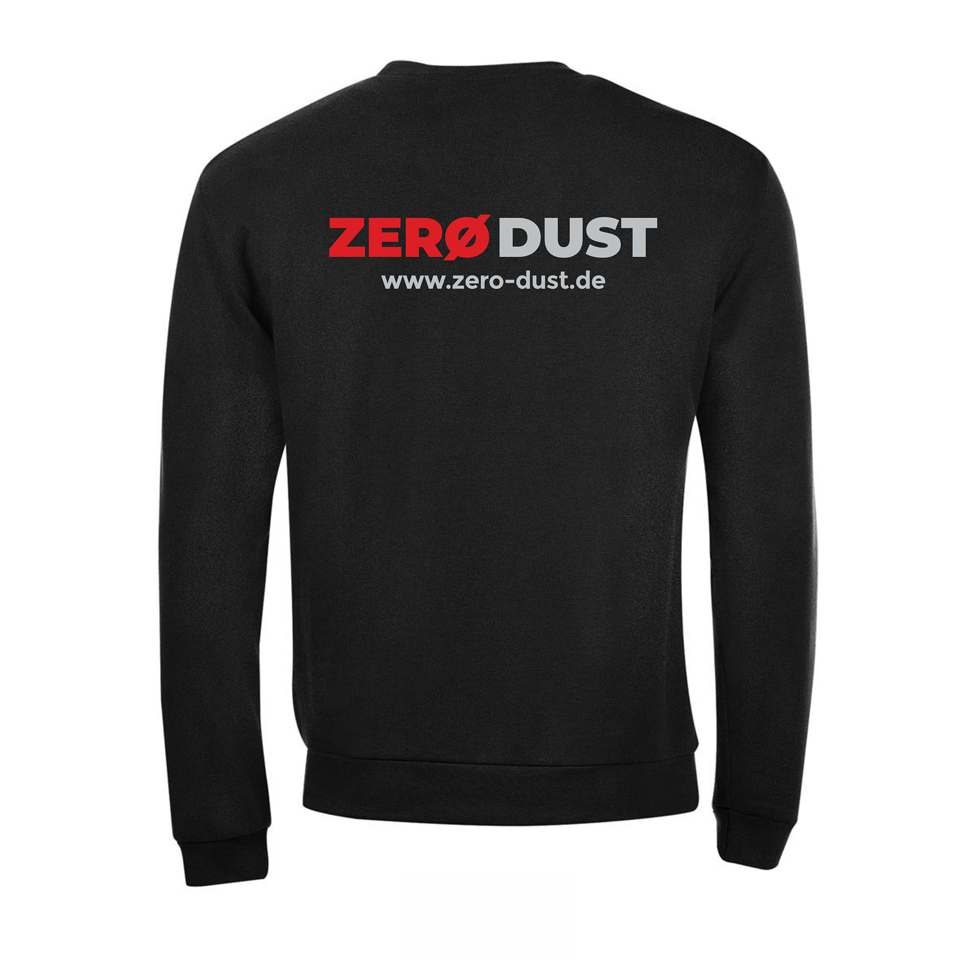 Schwarzes Handwerker Sweat-Shirt Zero Dust Rückenansicht