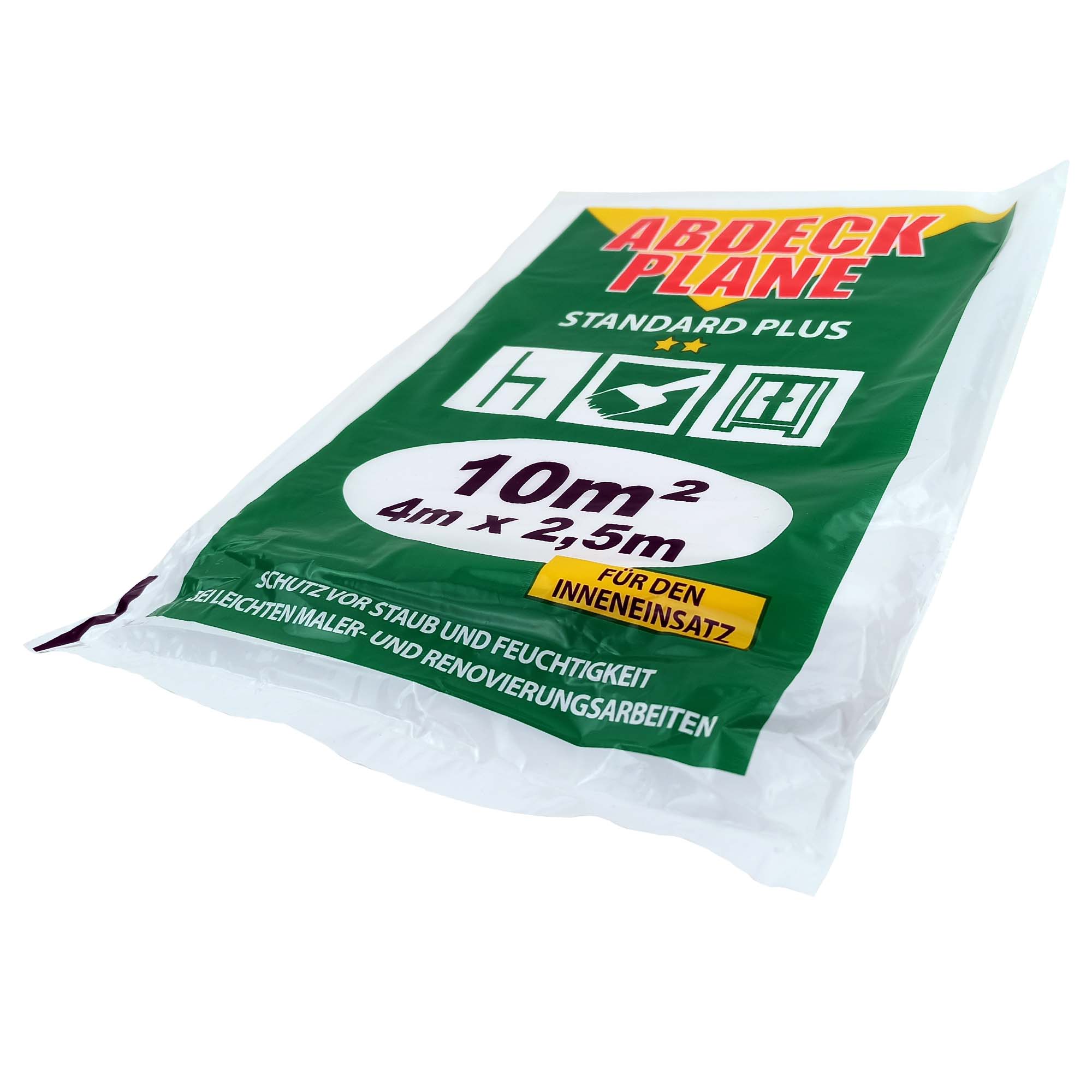 Transparente Zero Dust HDPE Abdeckfolie 12 my 4x2,5 m