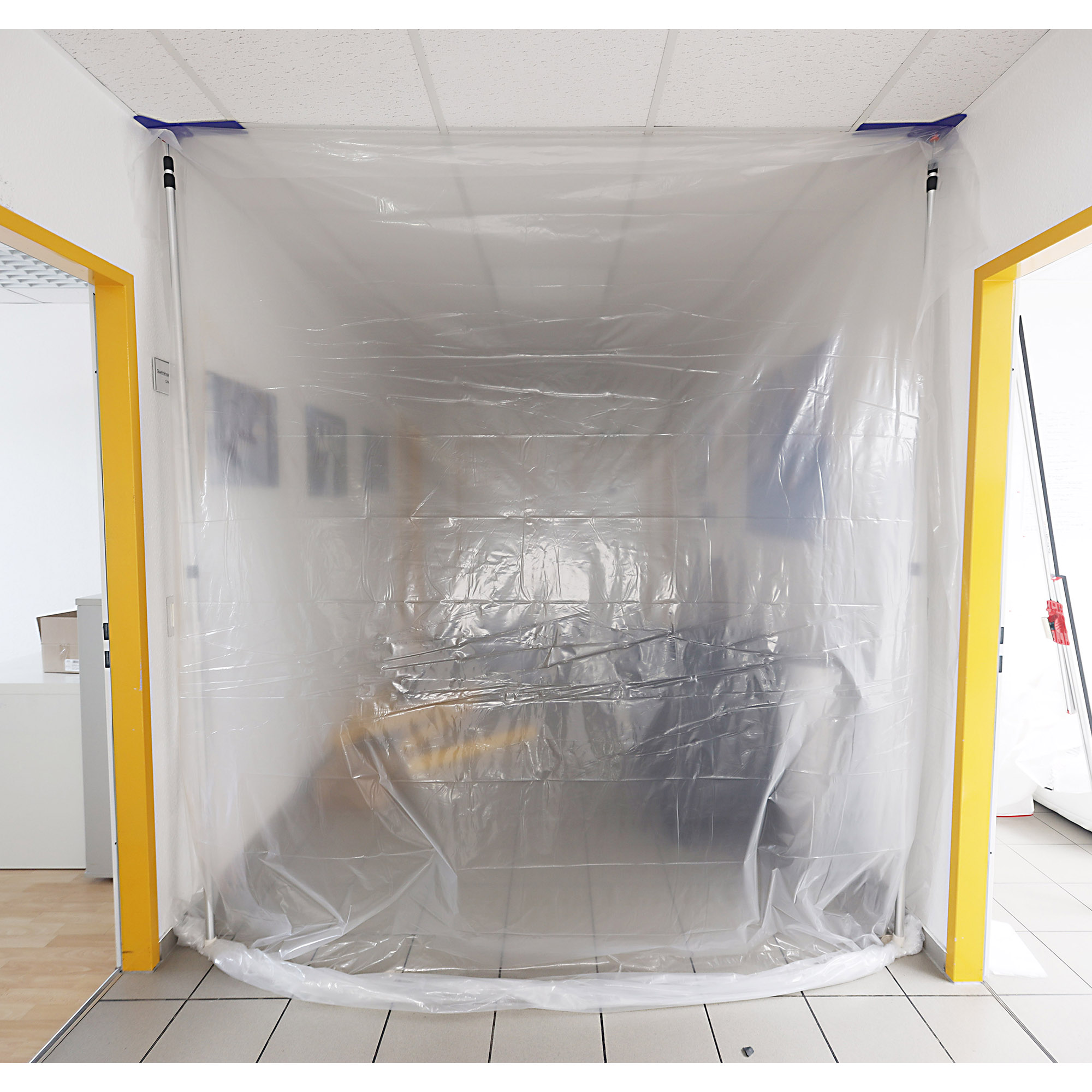 ZipWall Edge Kopfplatte mit Folienstaubschutzwand