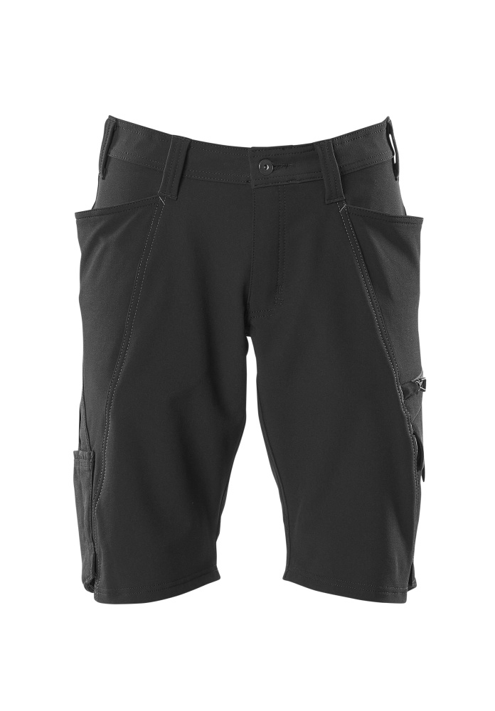 MASCOT® ACCELERATE Shorts in Schwarz, robuste Arbeitsshorts mit Taschen und Gürtelschlaufen, Größe C42