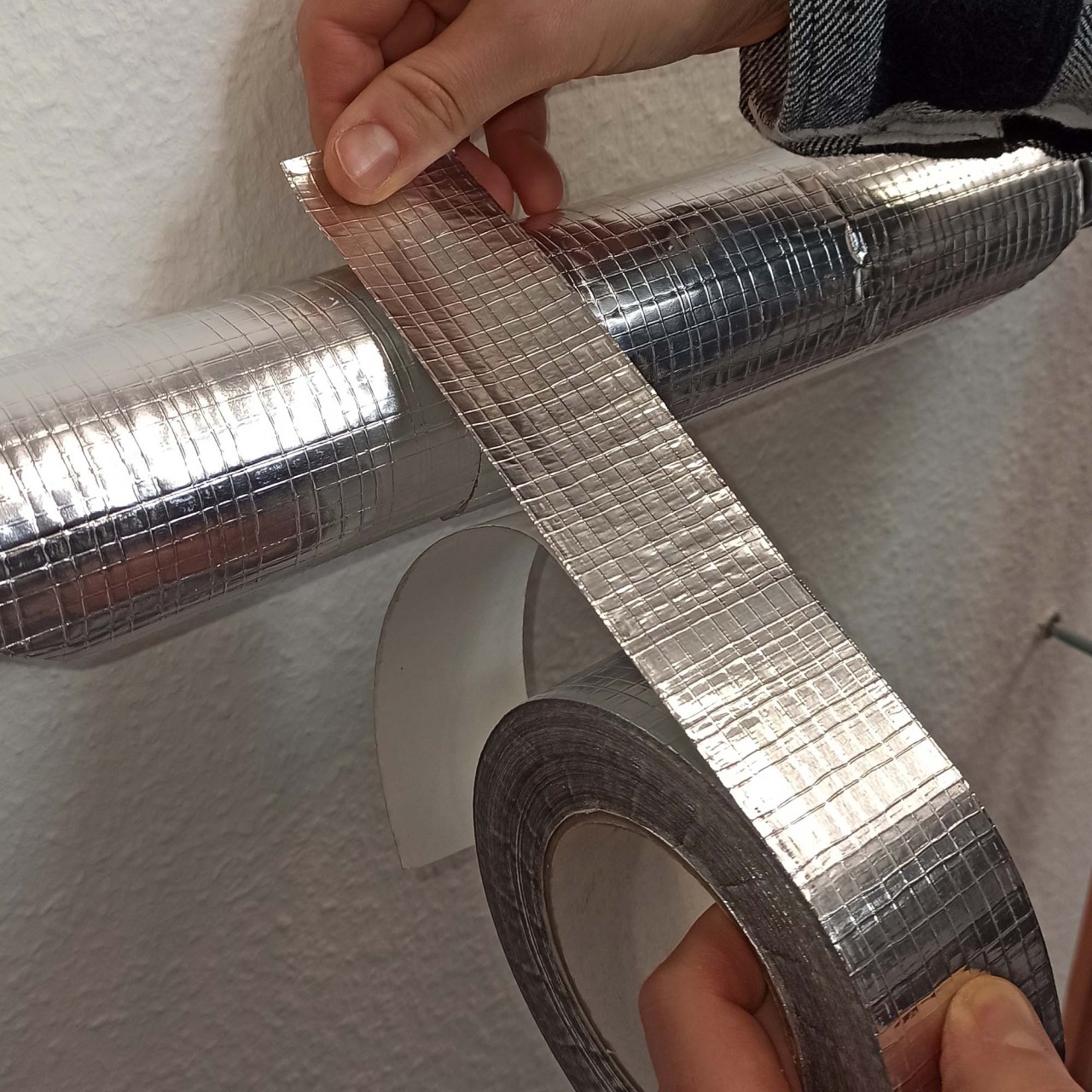 Zero Dust Alu Klebeband mit Glasgelege für Rohrisolierung