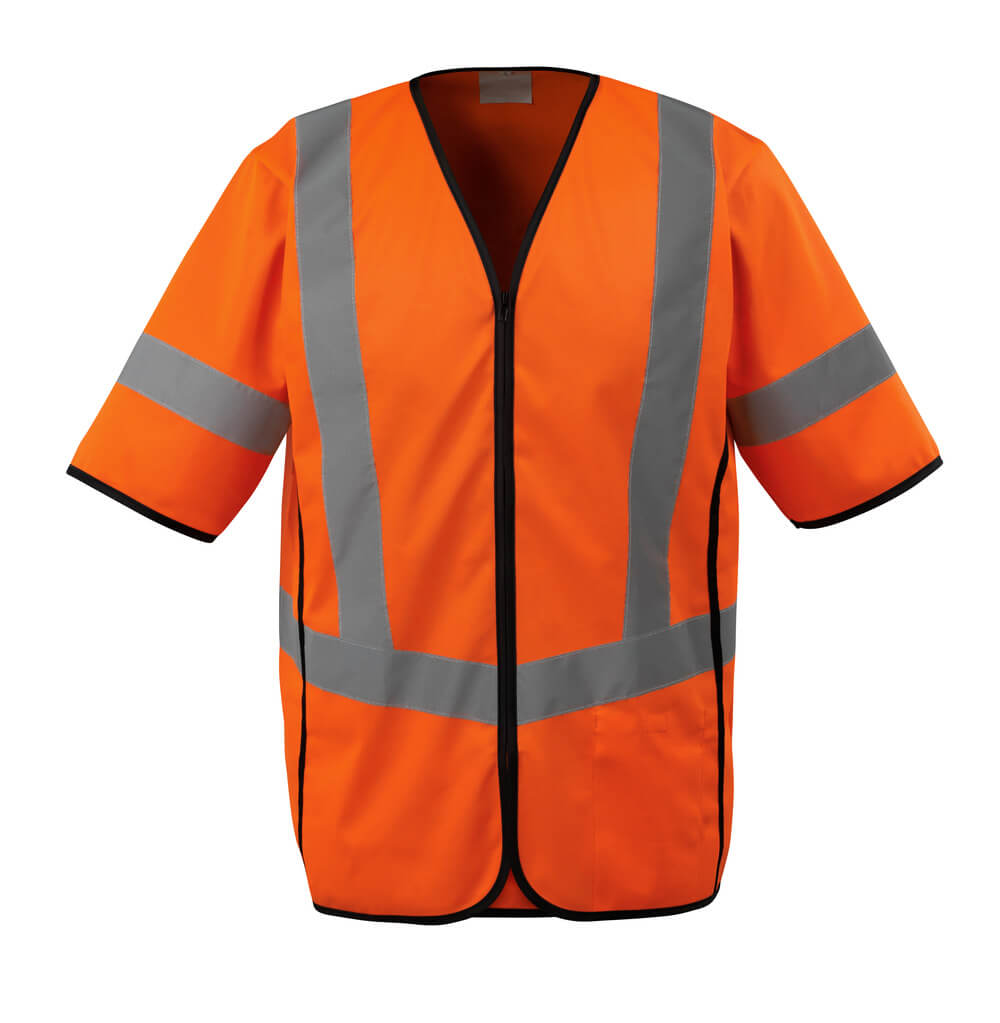 MASCOT® Packwood SAFE SUPREME Warnweste in fluoreszierendem Orange mit vertikalen und horizontalen Reflexstreifen, verdecktem Frontreißverschluss und Innentasche für hohe Sichtbarkeit