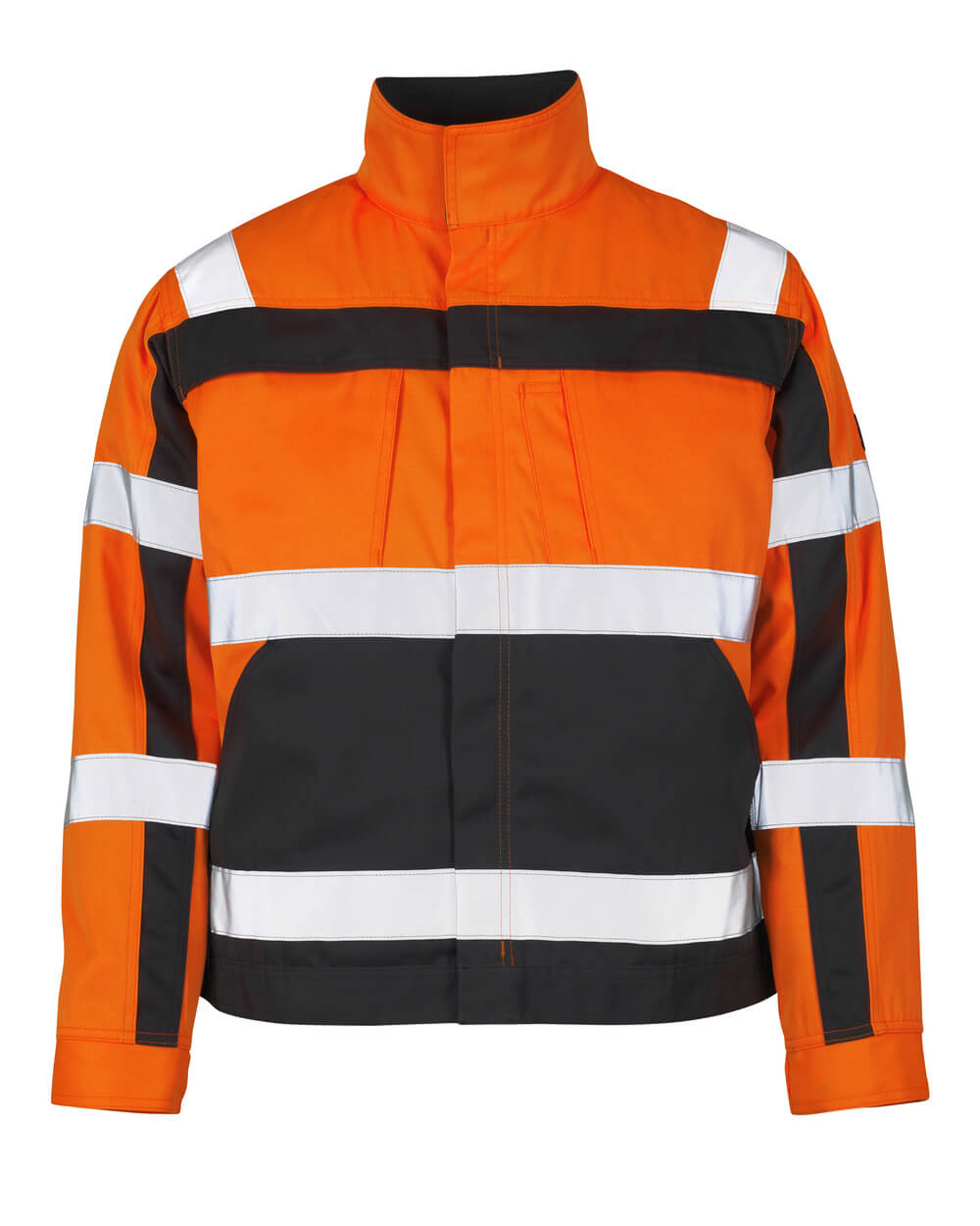 MASCOT® Cameta SAFE COMPETE Jacke, zweifarbige Warnschutzjacke in Hi-vis Orange/Anthrazit mit breiten Reflexstreifen, Größe 2XL vorne angezeigt