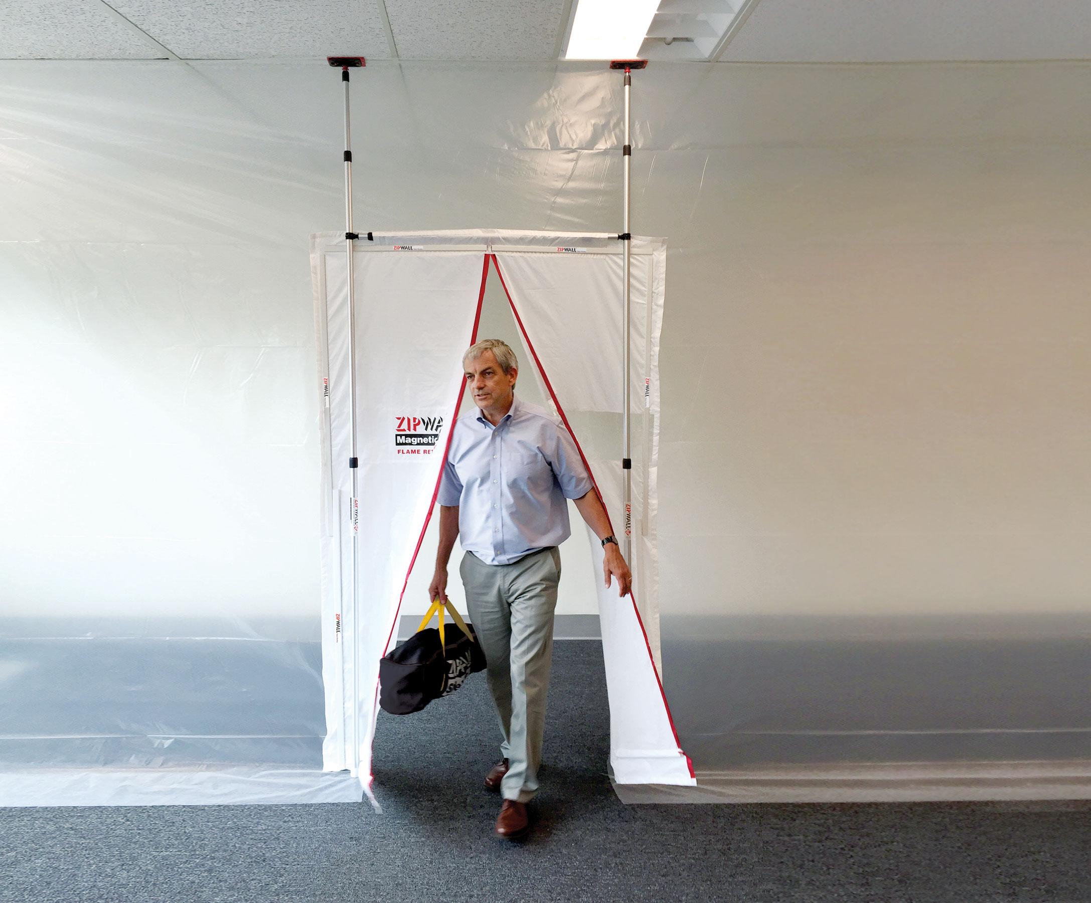 ZipWall Magnet Staubschutztür Nylon flammhemmend selbstschli