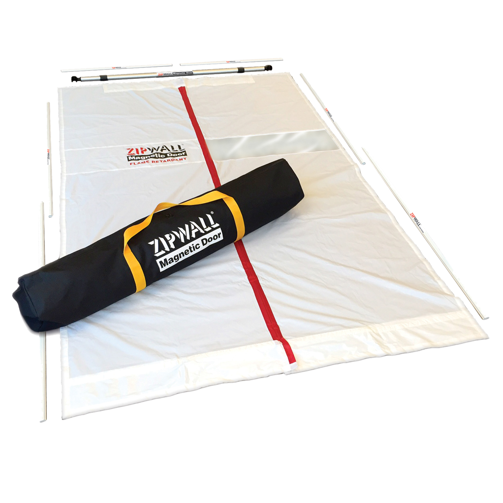 ZipWall Magnet Staubschutztür Nylon flammhemmend mit Quersta