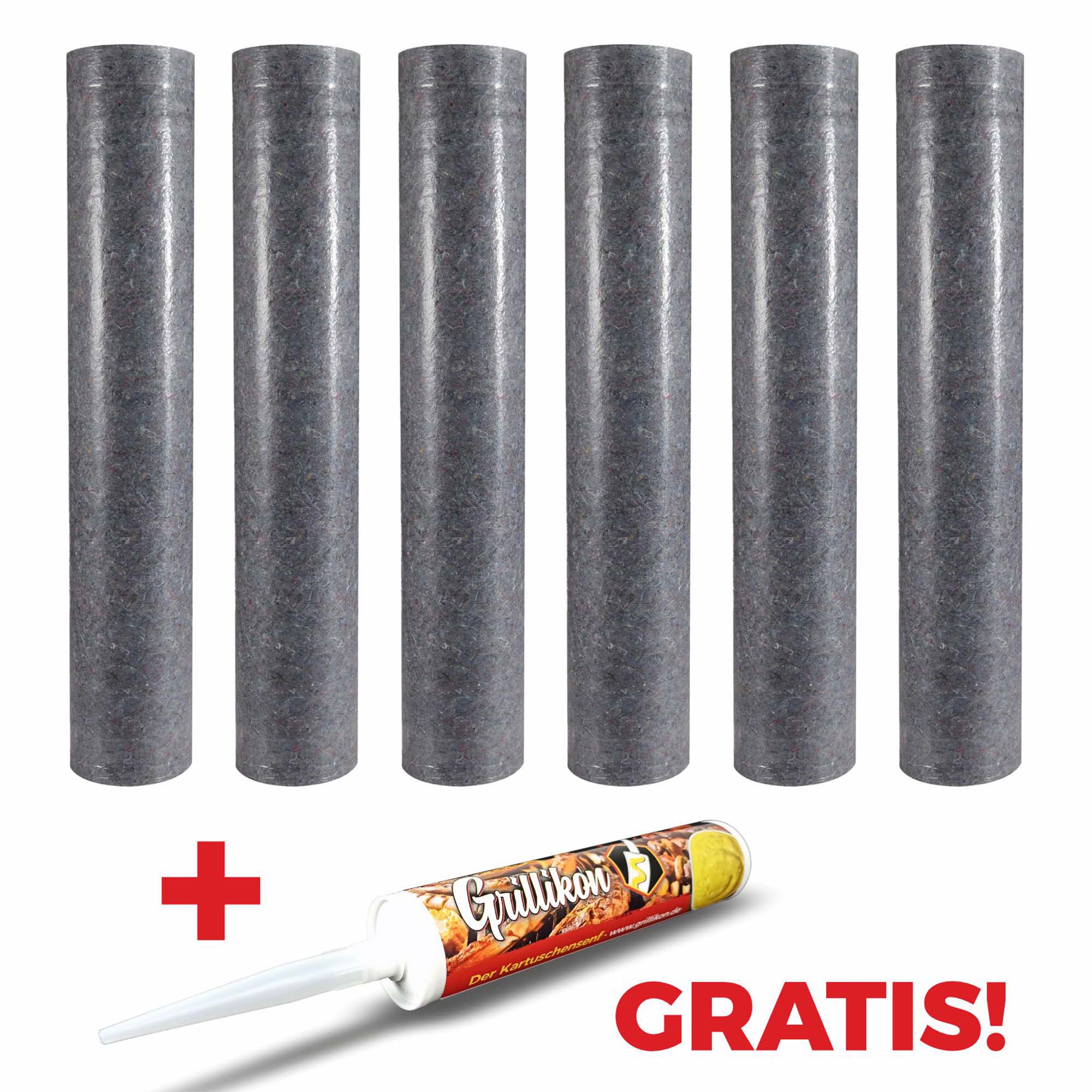Aktionsset 6x Abdeckvlies Antirutsch grau 1x50 m + Senf grat