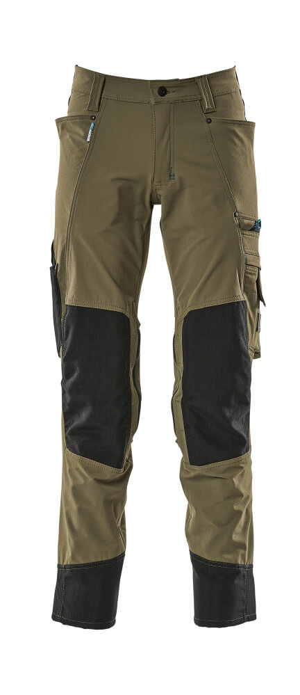 MASCOT® ADVANCED Arbeitsbundhose mit Knietaschen, strapazierfähige Stretch-Arbeitshose mit verstärkten Knien und mehreren Taschen, Modell 90C56