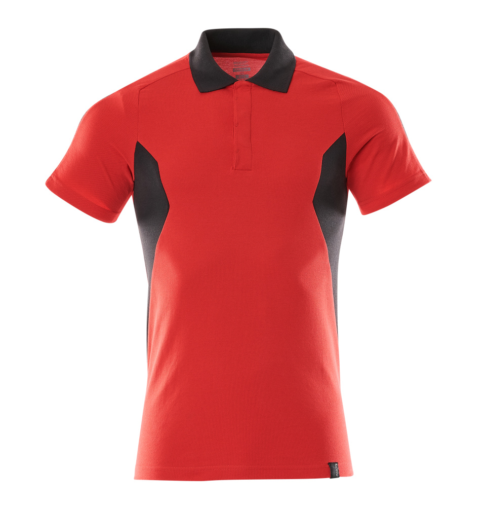 MASCOT® ACCELERATE Polo-Shirt in Verkehrsrot/Schwarz, funktionelle Arbeitsbekleidung, Größe 2XLONE, Vorderansicht
