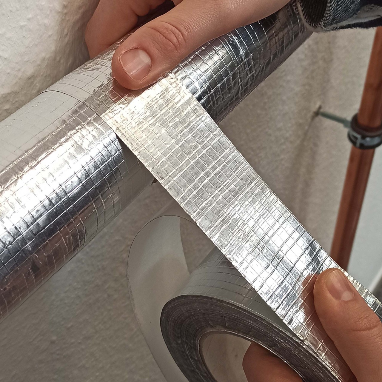 Zero Dust Alu Klebeband 48mm mit Glasgelege für Rohrisolieru