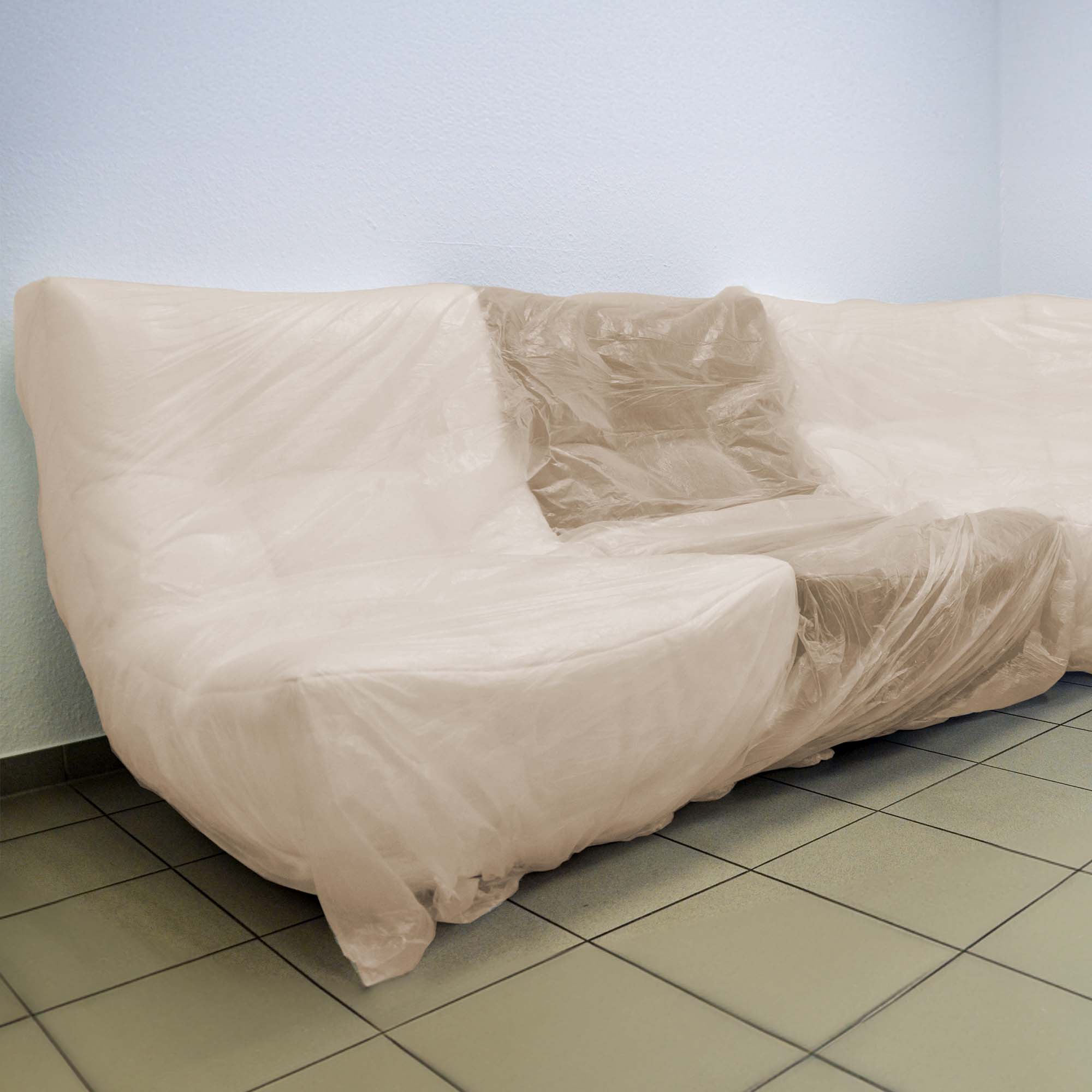 Sofa mit Zero Dust LDPE Abdeckfolie Extra stark 4x5 m