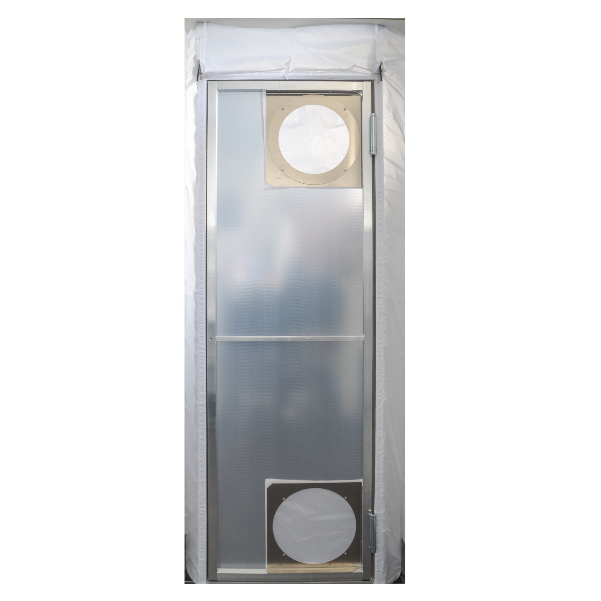 Zero Dust Pendel Staubschutztür aus Aluminium im Profi Set