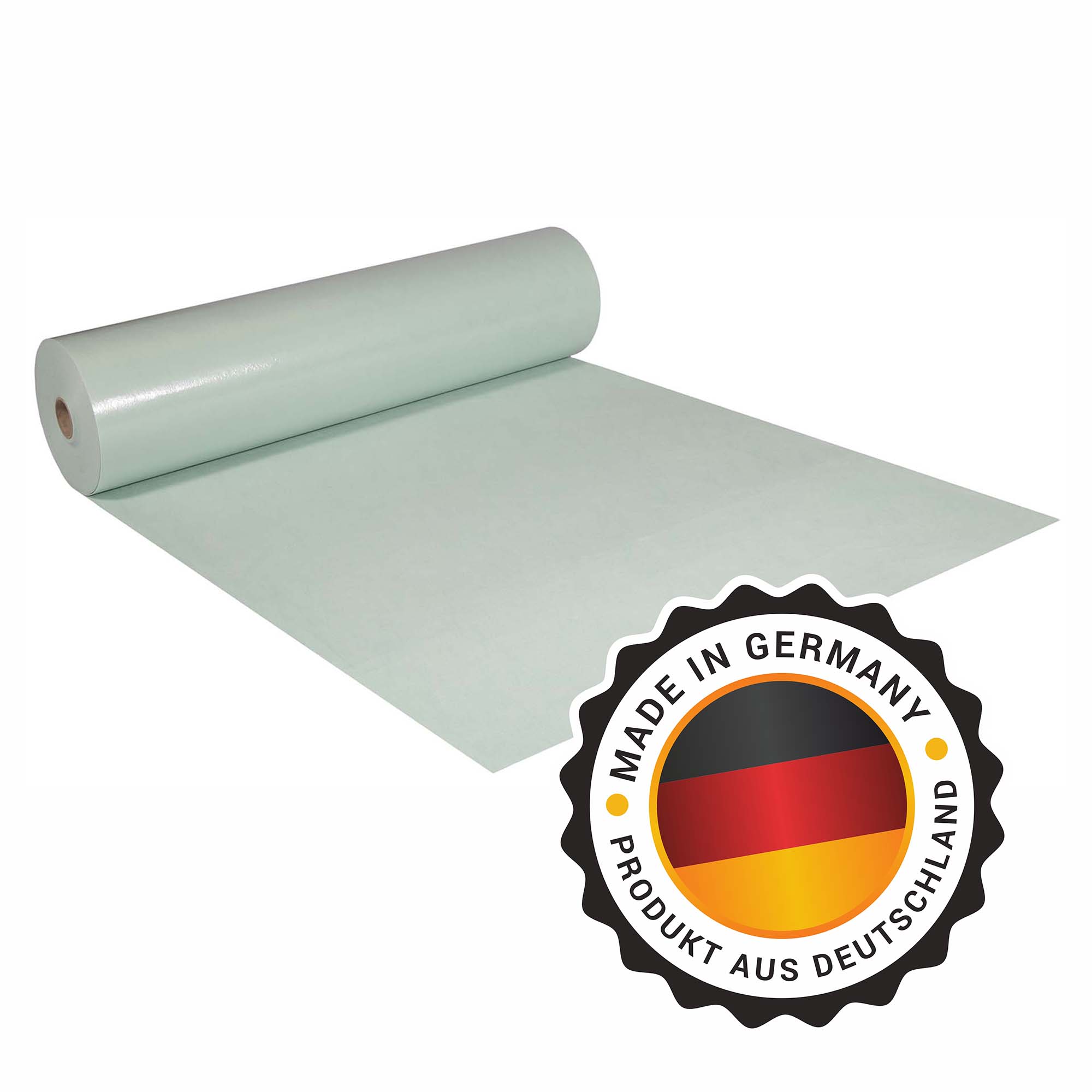 Hellgrünes Zero Dust AbdeckUni ROBUST Malerabdeckvlies Rolle 0,9 x 27,8 m, extra starkes, reißfestes PE-beschichtetes Abdeckvlies Made in Germany für Bau- und Renovierungsarbeiten