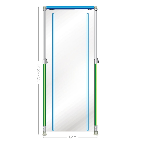 Curtain-Wall Staubschutzwand Türöffnung Curtain-Doorkit 1,2 m